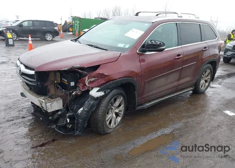 2015 Toyota Highlander Xle V6 from USA, damaged, VIN 5TDJKRFH9FS211462